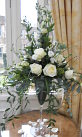 wedding reception arrangement white